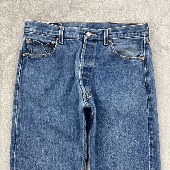 Vintage Levis 501 XX Jeans Mens 35x34 Blue Straight Skater Grunge Punk Retro Y2K - Picture 11 of 16